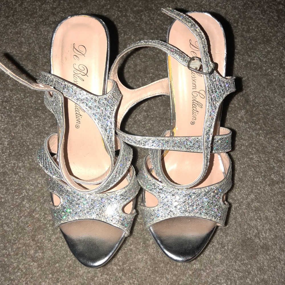 Sparkly Silver Heels
